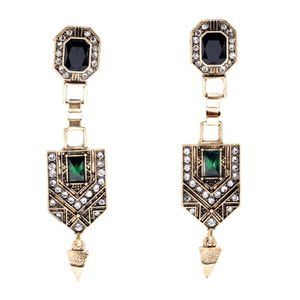 Two Tones Vintage Gold Earrings